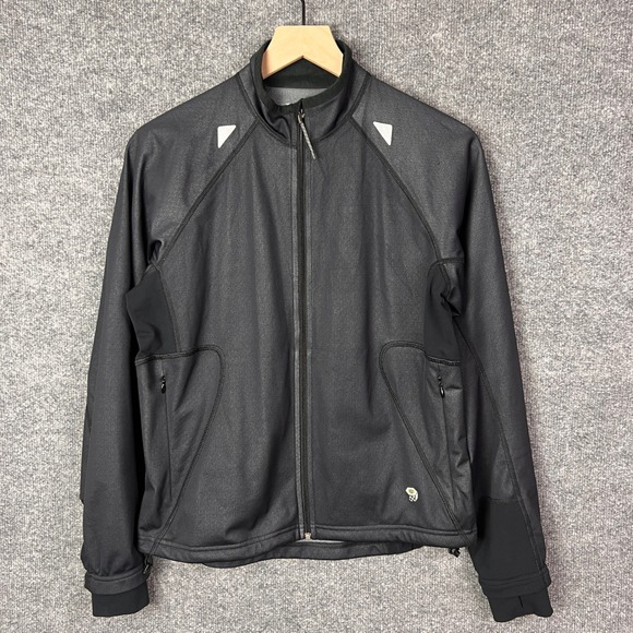 Mountain Hardwear Women's Jacket Full Zip Black Pockets Reflective M Medium - Picture 1 of 10